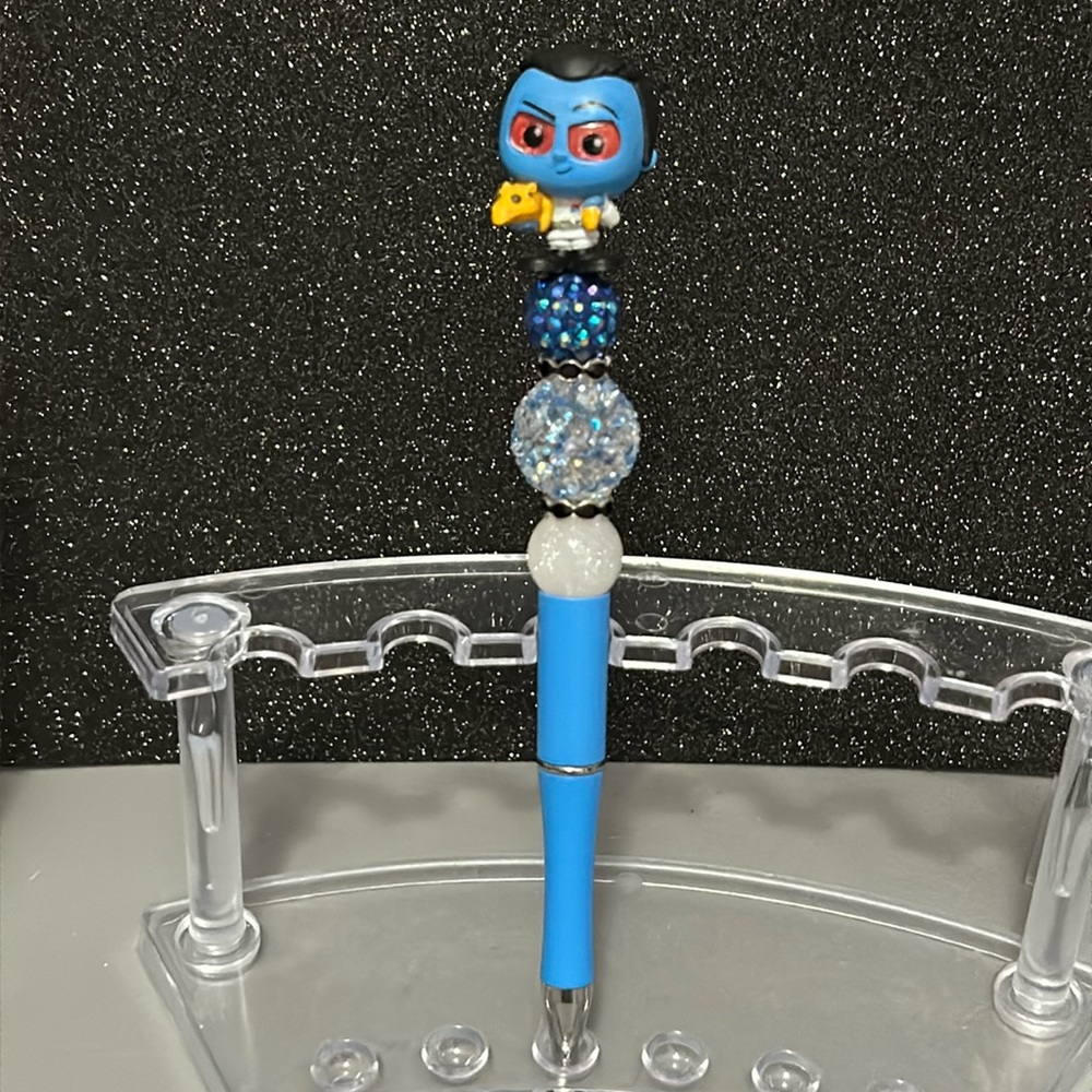 Hand Crafted Beaded Pen with Disney Doorables Topper Admiral Thrawn